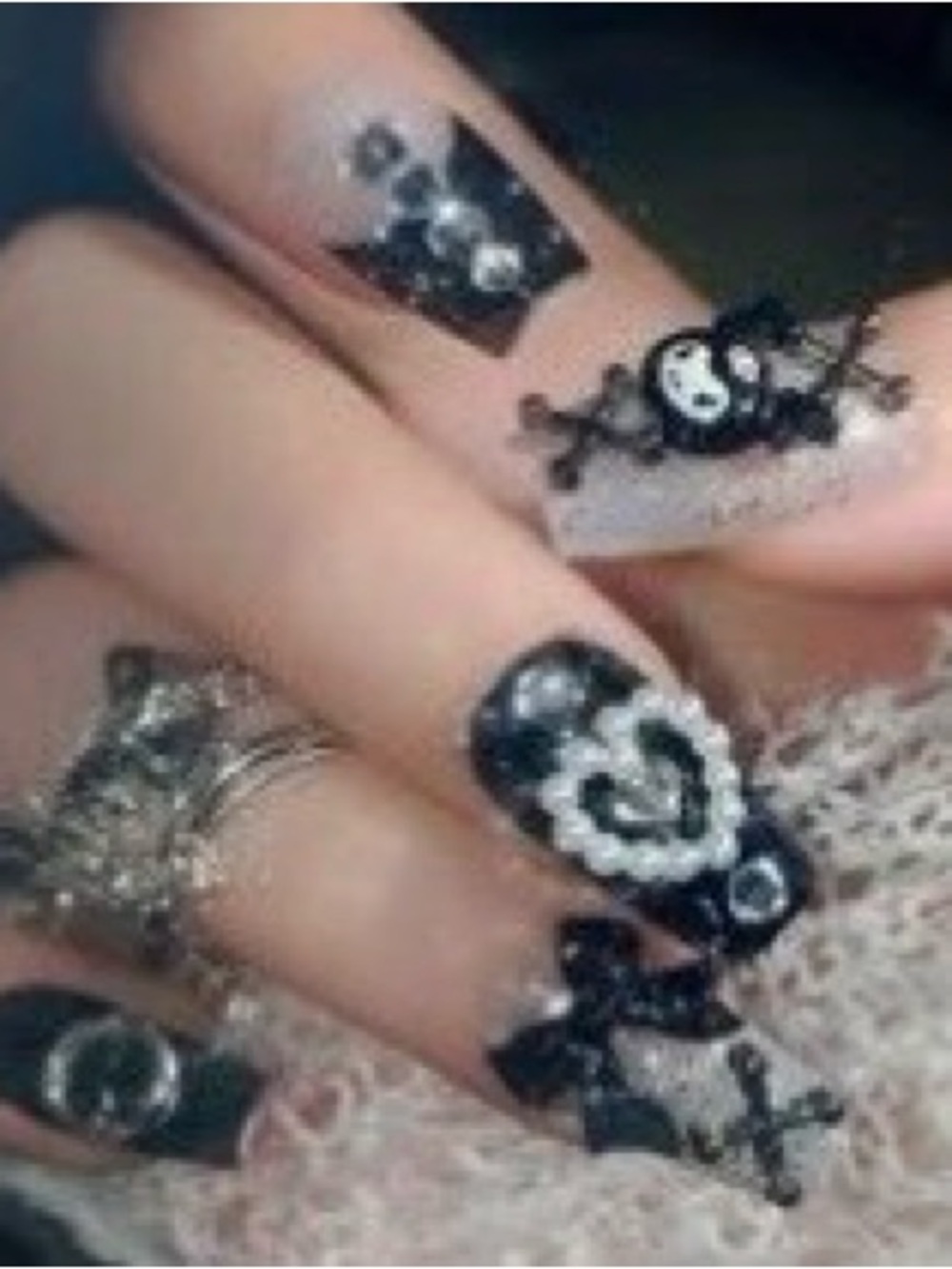 3D Kuromi Nails